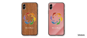 虹のイルカ iPhoneケース